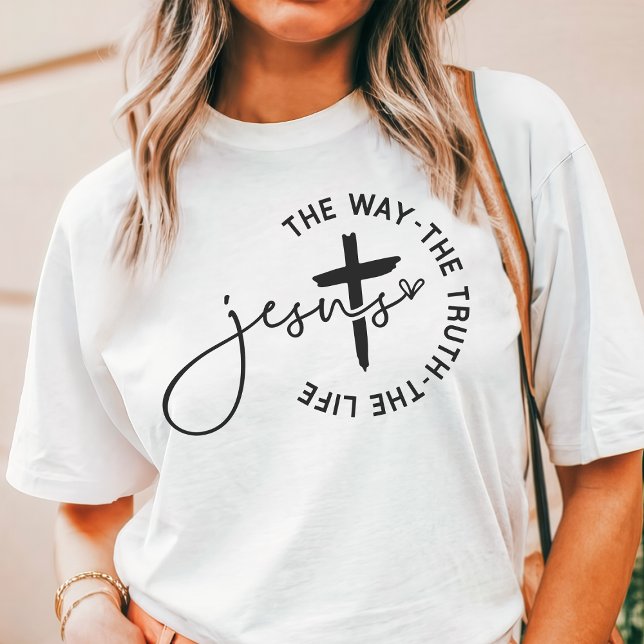 T-shirt En Tri-matière Jésus Le Chemin, La Vérité, La Vie (Créateur téléchargé)