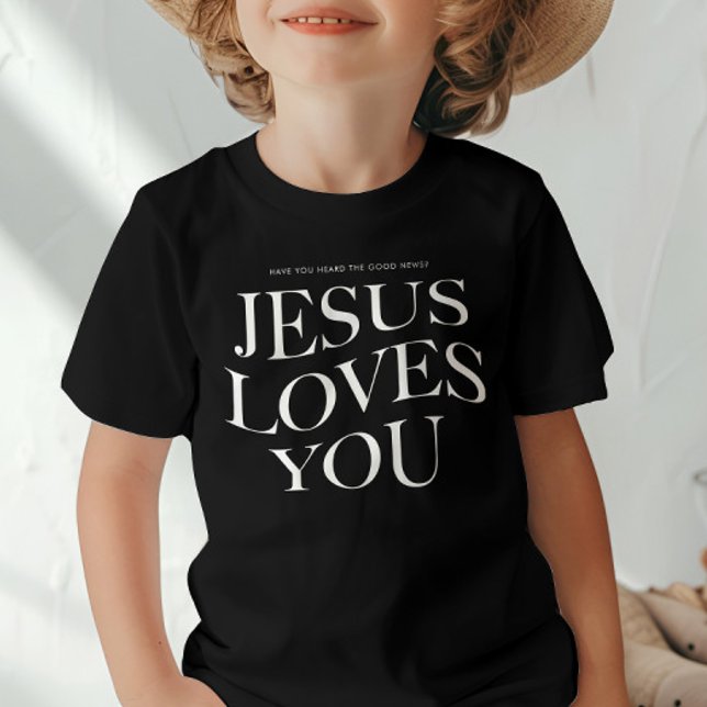 T-shirt En Tri-matière Jésus t'aime | Enfants Chrétien Vêtements esthétiq (Créateur téléchargé)