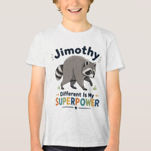T-shirt En Tri-matière Jimothy différent est mon superpouvoir