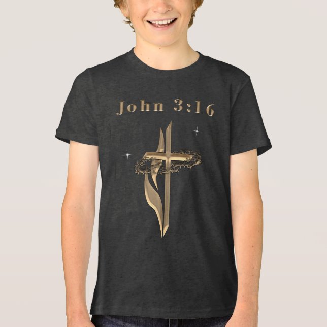 T-shirt En Tri-matière John 3:16 (Recto)