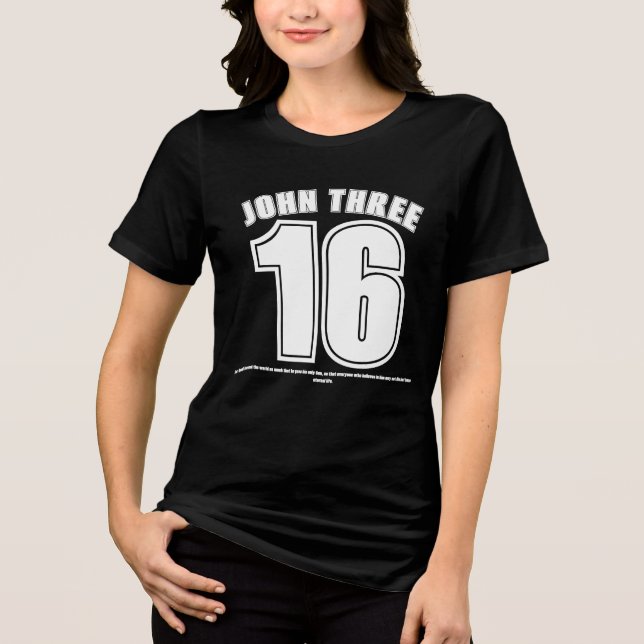 T-shirt En Tri-matière John 3 16, Christian Bible verse  (Recto)