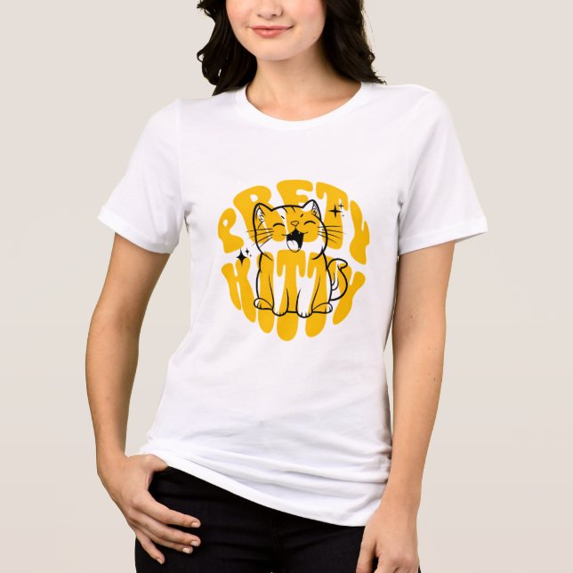 T-shirt En Tri-matière Joli chat mignon chat (Recto)