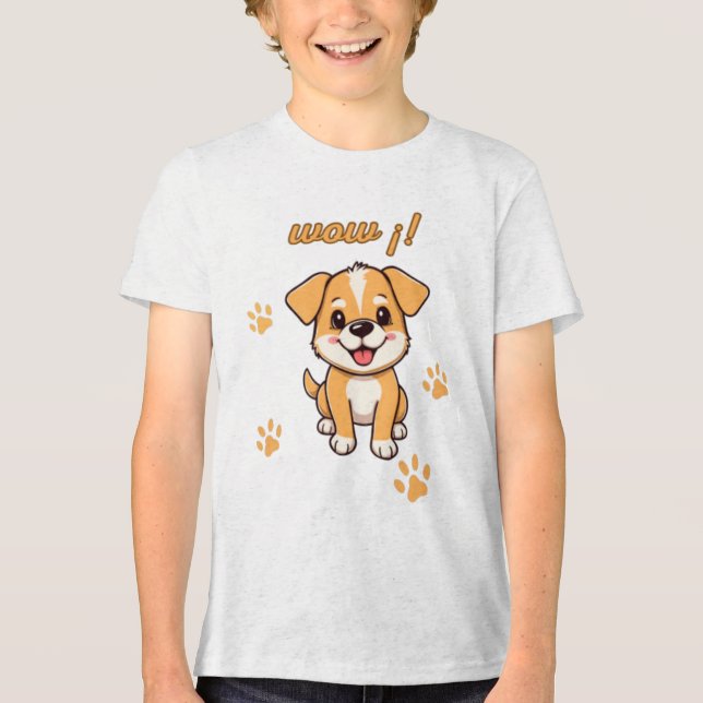 T-shirt En Tri-matière Joli chiot (Recto)