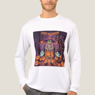 T-shirt En Tri-matière Joli Mummy et Fantômes d'Halloween à Manches Longu