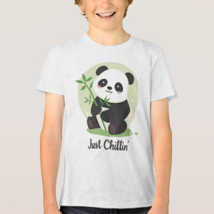 T-shirt En Tri-matière Joli panda "Just Chillin'"