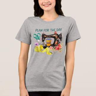 T-shirt En Tri-matière Joli plan à coudre mot art