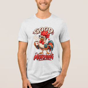 T-shirt En Tri-matière Joli poulet de dessin animé avec mug