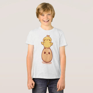 T-shirt En Tri-matière Joli poussin debout sur un œuf souriant