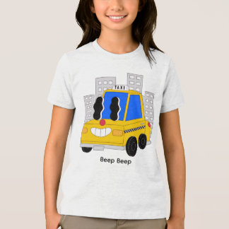 T-shirt En Tri-matière Joli Taxi Sourire Dessin Animé – Personnage de Voi
