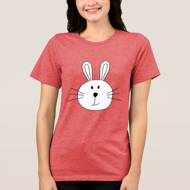 T-shirt En Tri-matière Joli visage de lapin (Recto)