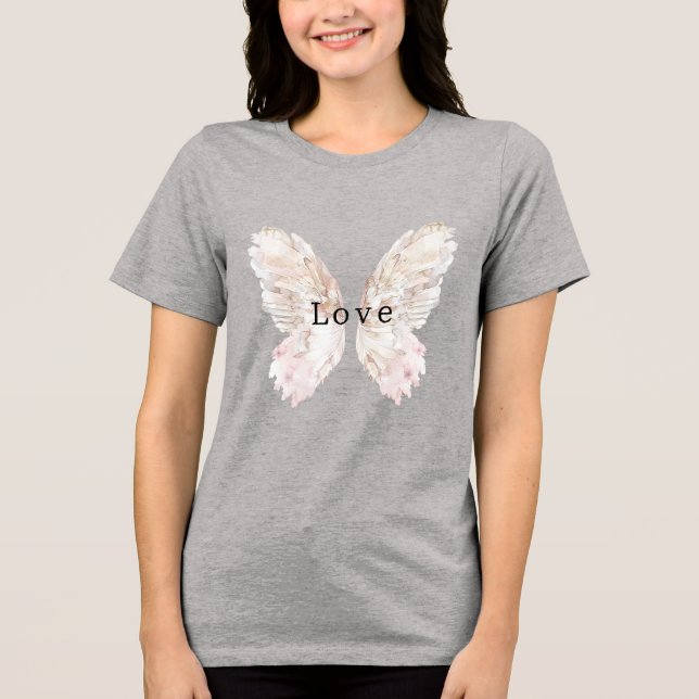 T-shirt En Tri-matière Jolie ailes papillon rose (Recto)