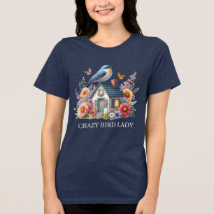 T-shirt En Tri-matière Jolie dame d'oiseau fou ajouter du texte