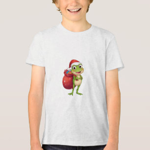 T-shirt En Tri-matière Jolie grenouille de Noël avec sac cadeau - Grenoui