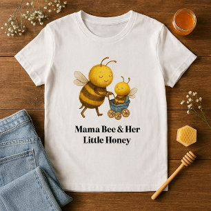 T-shirt En Tri-matière Jolie Maman Abeille et son Petit Miel Fête des Mèr