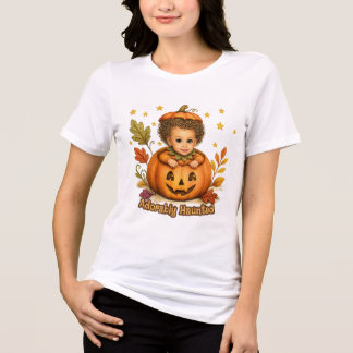 T-shirt En Tri-matière Joliment Hanté - Bébé Mignon dans une Citrouille