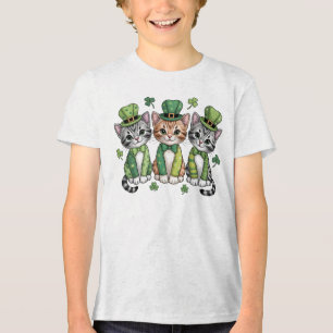 T-shirt En Tri-matière Jolis chatons de la Saint-Patrick-47474