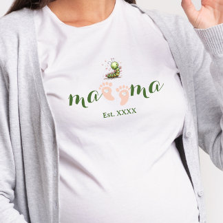 T-shirt En Tri-matière Jolis Pieds de Bébé à la Peau Claire Maman Chenill