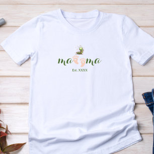 T-shirt En Tri-matière Jolis Pieds de Bébé à la Peau Claire Maman Chenill