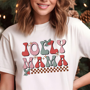 T-shirt En Tri-matière Jolly Mama Noël Rétro