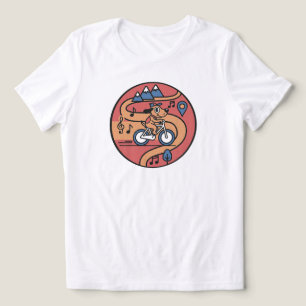 T-shirt En Tri-matière Jouer Chien à vélo - Retro Cartoon   BKANC SEULEME