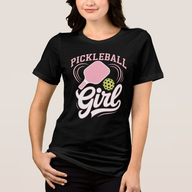 T-shirt En Tri-matière Joueuse de pickleball fille (Recto)