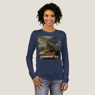 T-SHIRT EN TRI-MATIÈRE JOUR DE LA MARMOTTE - BONNE FÊTE DE LA MARMOTTE
