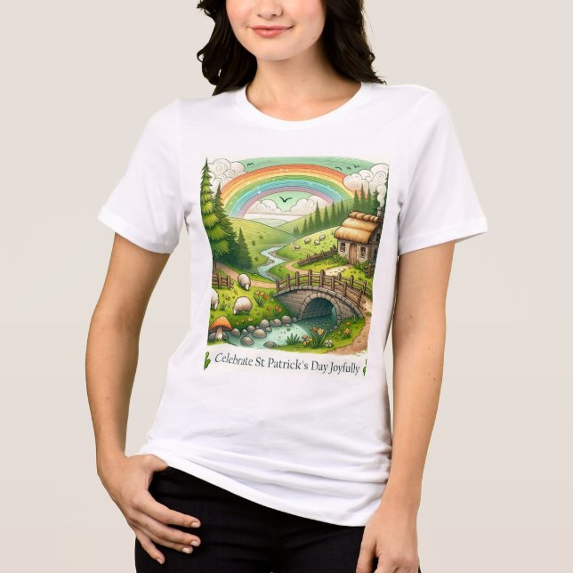 T-SHIRT  EN TRI-MATIÈRE JOUR DE ST.PATRICK (Recto)