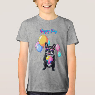 T-shirt En Tri-matière Jour heureux du bouledogue français Bouledogue fra