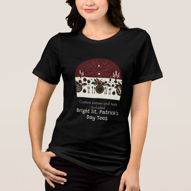 T-SHIRT  EN TRI-MATIÈRE JOUR ST.PATRICK (Recto)