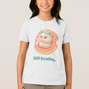 T-shirt En Tri-matière Journée estivale à la piscine : Bao Bao le chat da