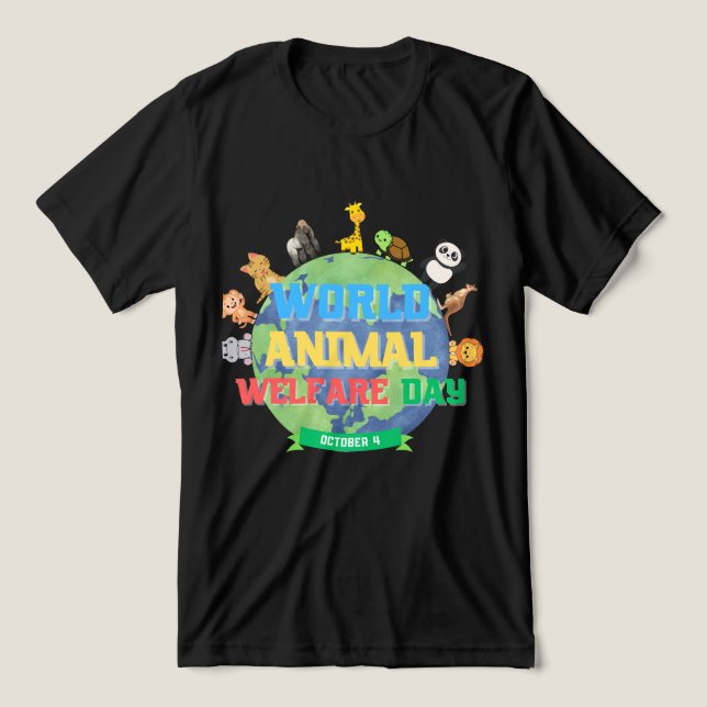 T-shirt En Tri-matière Journée mondiale du bien-être animal 4 octobre (Design Recto)