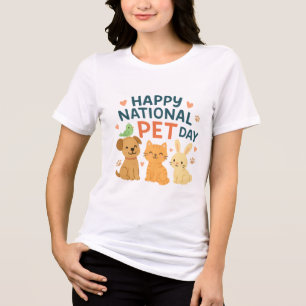 T-shirt En Tri-matière Journée nationale néon des animaux de compagnie