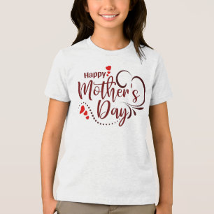 T-shirt En Tri-matière Joyeuse fête des mères Design de texte élégant-231