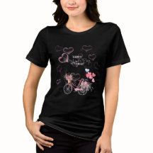 Joyeuse Saint-Valentin 14 février vélo floral
