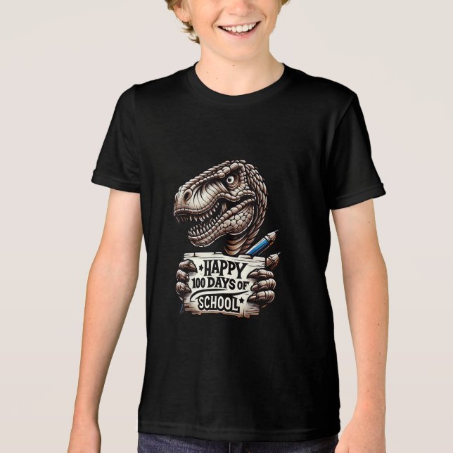 T-shirt En Tri-matière Joyeux 100 Jours D'École Effrayant Drôle (Recto)