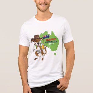 T-shirt En Tri-matière Joyeux Australia Day Kangaroo Koala