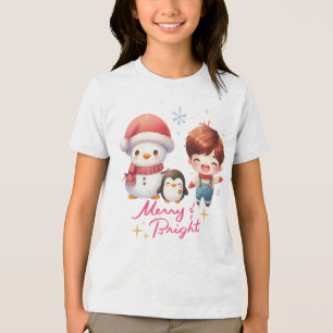 T-shirt En Tri-matière Joyeux bonhomme de neige