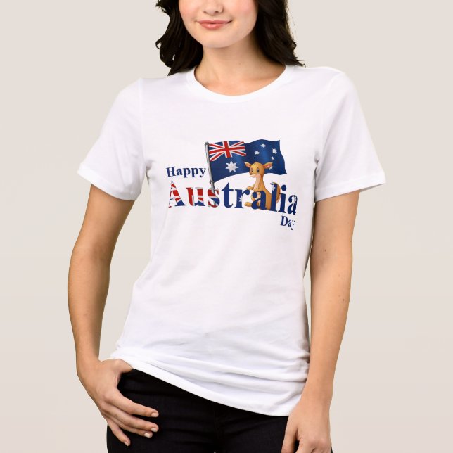 T-shirt En Tri-matière Joyeux drapeau de la fête nationale australienne m (Recto)