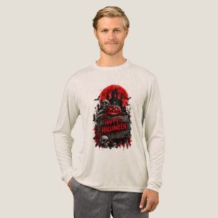 T-shirt En Tri-matière Joyeux Halloween Citrouille Gothique Crâne Design