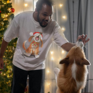 T-shirt En Tri-matière Joyeux Howl-i-days chien de Noël chantant t-shirt