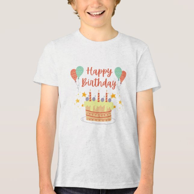 T-shirt En Tri-matière Joyeux Jour de Naissance (Recto)