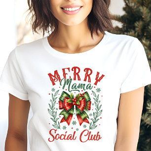 T-shirt En Tri-matière Joyeux Mama Social Club Coquette Noël