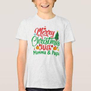 T-shirt En Tri-matière Joyeux Noël avec Mamma & Papa-42705