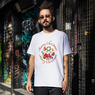 T-shirt En Tri-matière "Joyeux Noël" Classique Père Noël & Icônes de Vaca