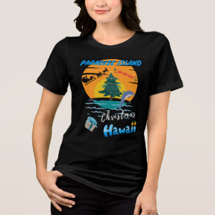 T-shirt En Tri-matière Joyeux Noël de Hawaii tee