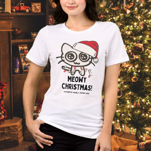 T-shirt En Tri-matière Joyeux Noël félin Santa chat humoristique