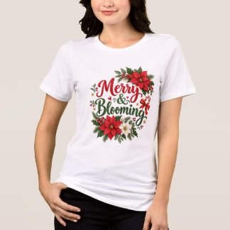 T-shirt En Tri-matière Joyeux Noël Fleurs et Floraison