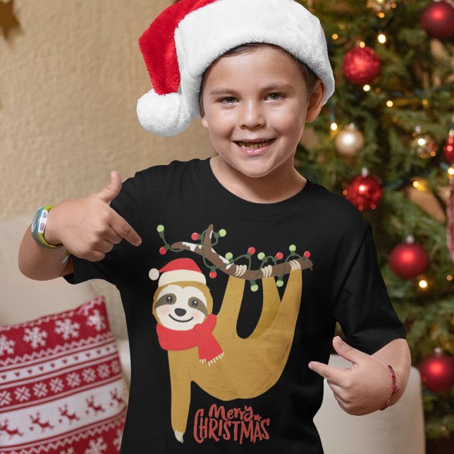 T-shirt En Tri-matière Joyeux Noël Sloth | Vacances (Créateur téléchargé)