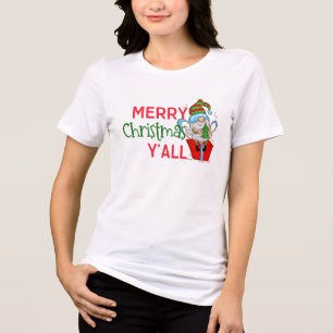 T-shirt En Tri-matière Joyeux Noël Y'all, Hilarious Gnome Xmas Shirt