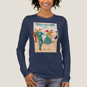 T-shirt En Tri-matière Joyeux Nouvel An Milieu du Siècle La Danse du Mart